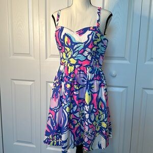 Lilly Pulitzer Christine Tropical Pin Catwalkin Cotton sundress